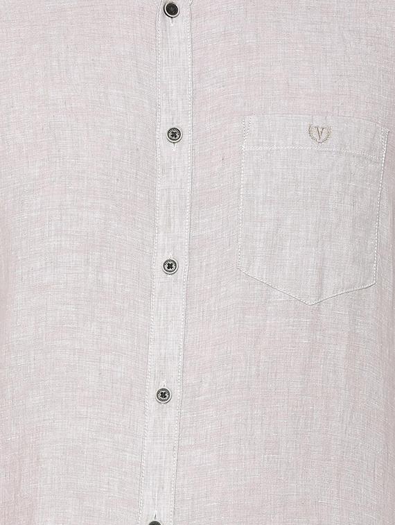 grey solid casual shirt - 15982284 - Zoom Image - 4