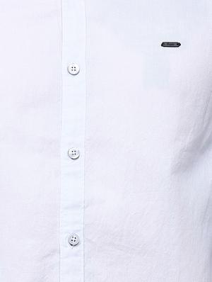 white solid casual shirt - 15982424 - Standard Image - 4