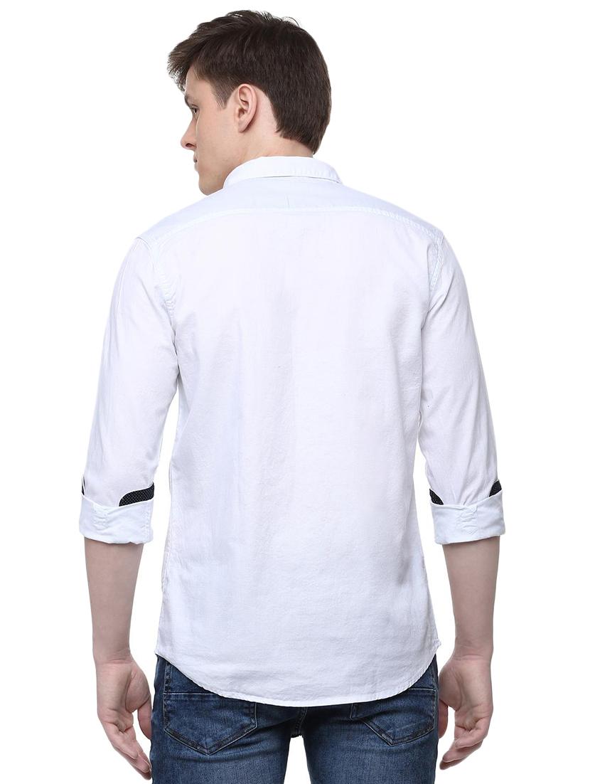 white solid casual shirt - 15982424 - Zoom Image - 2