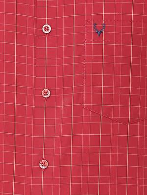 red checkered casual shirt - 15982431 - Standard Image - 4