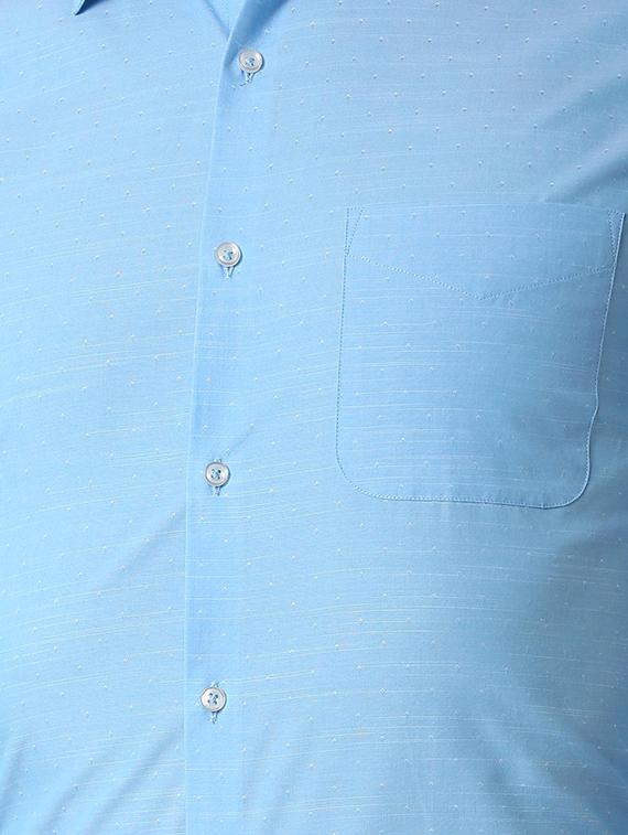blue cotton formal shirt - 15982664 - Zoom Image - 5