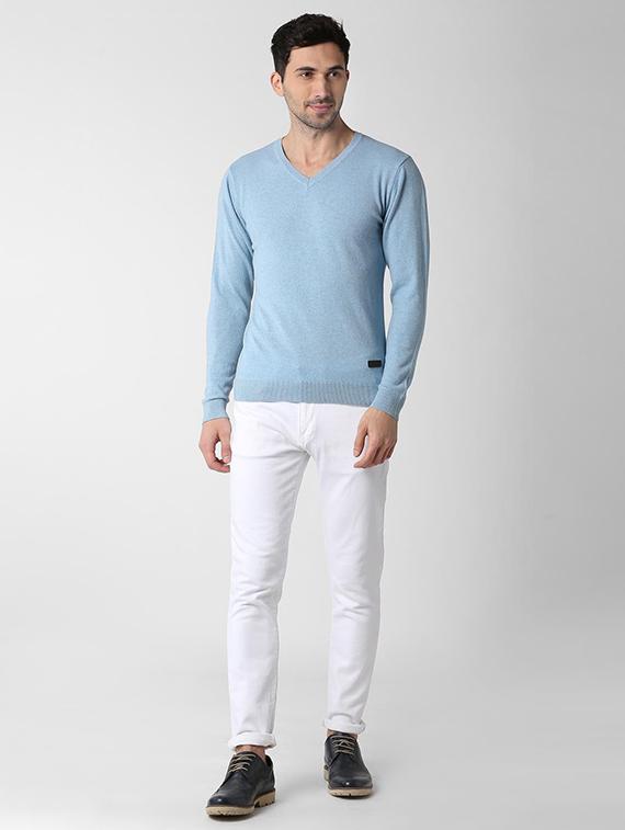 blue wool pullover - 15982750 - Zoom Image - 4