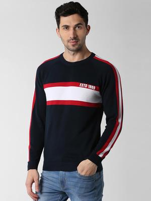 navy blue cotton pullover - 15982754 - Standard Image - 2