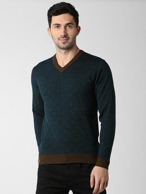 blue acrylic reversible pullover - 15982770 - Standard Image - 2