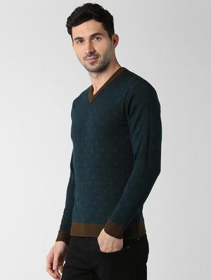 blue acrylic reversible pullover - 15982770 - Standard Image - 3