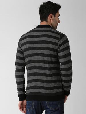 grey striped pullover - 15982787 - Standard Image - 3