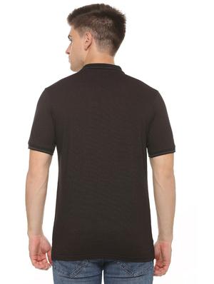 black cotton polo t-shirt - 15982860 - Standard Image - 2