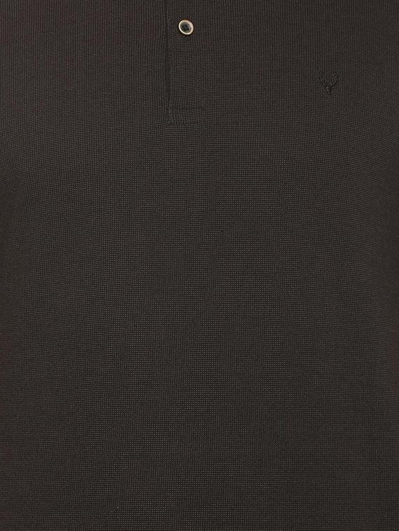 black cotton polo t-shirt - 15982860 - Zoom Image - 4