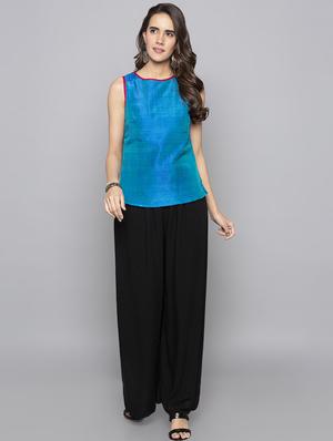 solid a-line kurti - 15983287 - Standard Image - 4