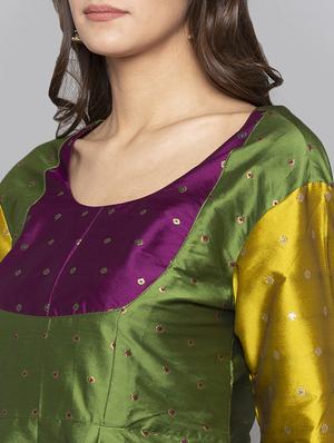 dobby anarkali kurta - 15983332 - Standard Image - 4