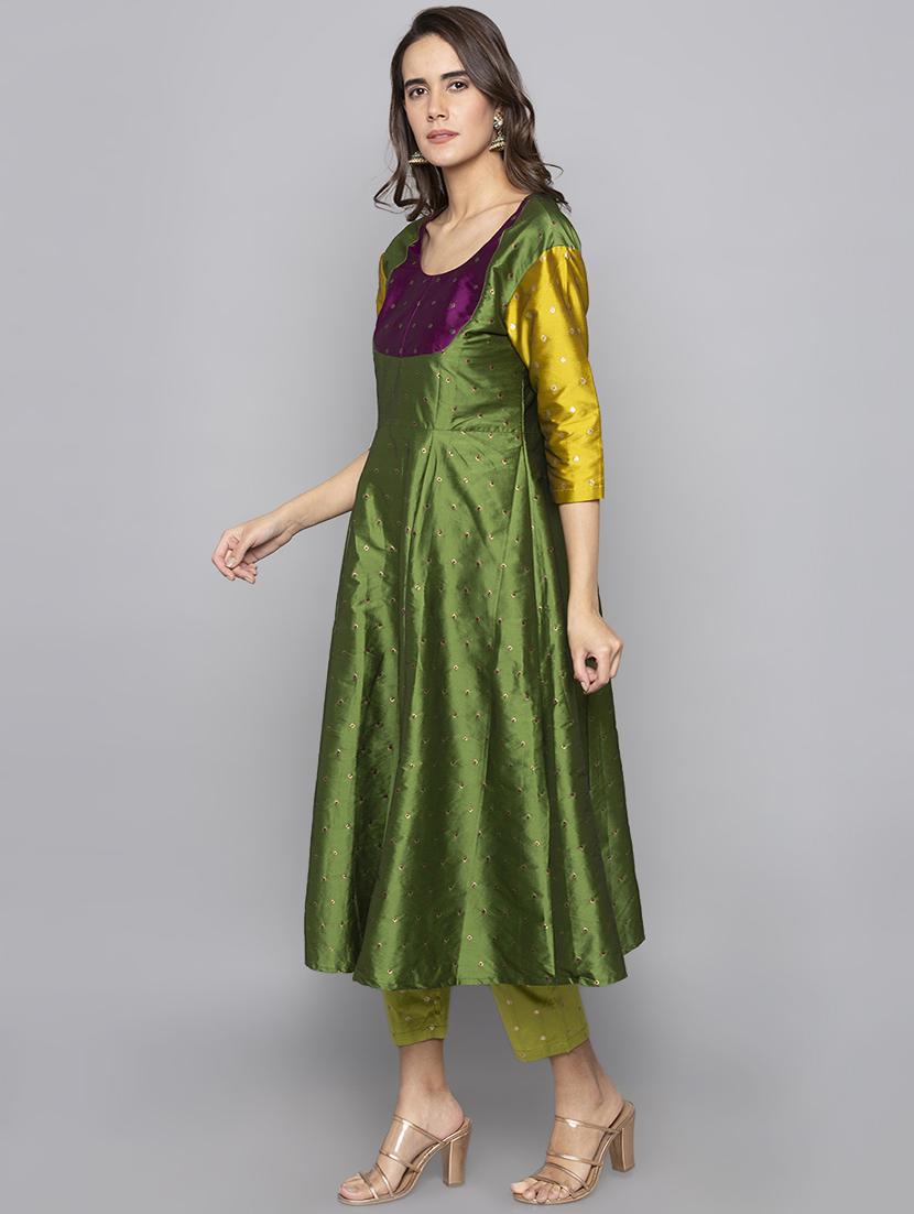 dobby anarkali kurta - 15983332 - Zoom Image - 2