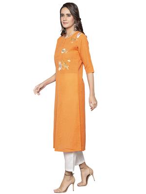 a-line embroidered kurta - 15983338 - Standard Image - 2