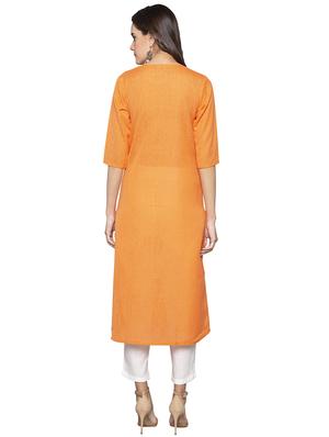 a-line embroidered kurta - 15983338 - Standard Image - 3