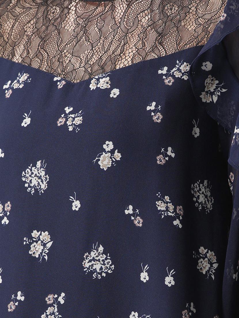 lace insert floral top - 15983344 - Zoom Image - 4