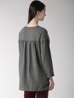 embroidered gathered tunic - 15983348 - Standard Image - 2