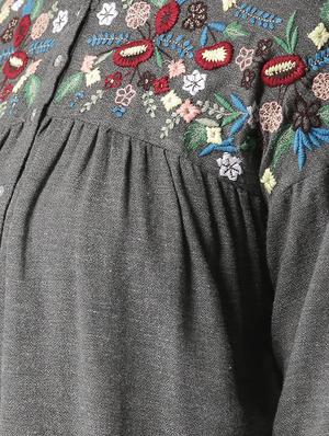 embroidered gathered tunic - 15983348 - Standard Image - 4