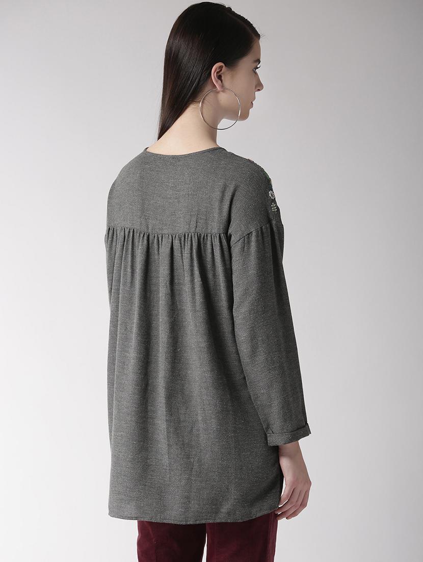 embroidered gathered tunic - 15983348 - Zoom Image - 2