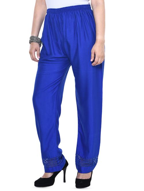 lace insert mid rise palazzo - 15983664 - Standard Image - 1