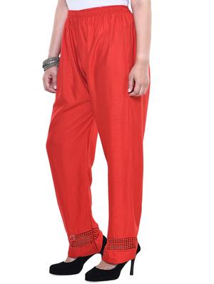 lace insert mid rise palazzo - 15983666 - Standard Image - 2
