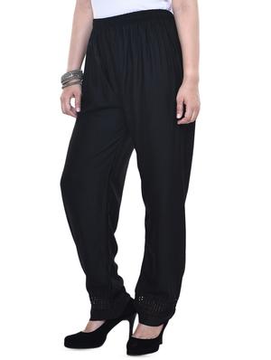lace insert mid rise palazzo - 15983667 - Standard Image - 2