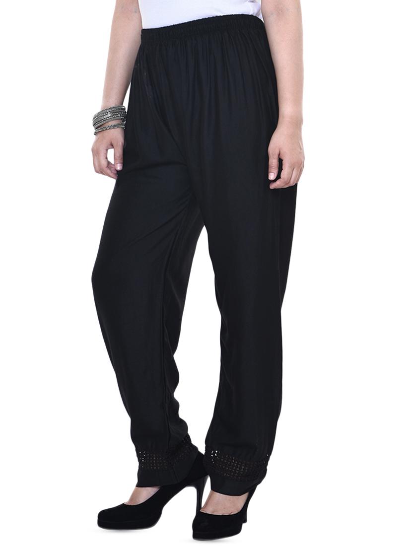 lace insert mid rise palazzo - 15983667 - Zoom Image - 2