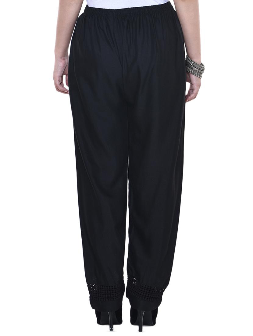 lace insert mid rise palazzo - 15983667 - Zoom Image - 3