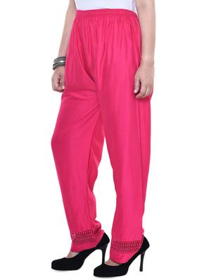 lace insert mid rise palazzo - 15983669 - Standard Image - 2