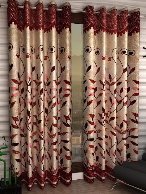 set of 2 polyester door curtains - 15984193 - Standard Image - 1