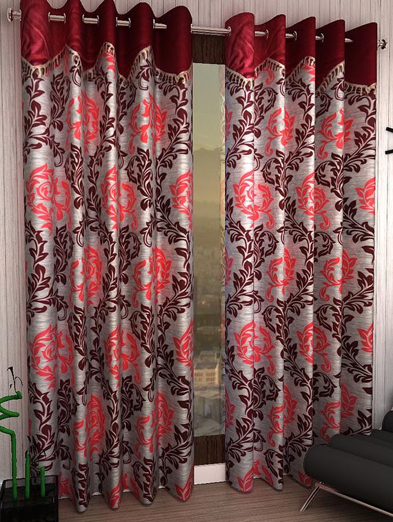 set of 2 polyester door curtains - 15984279 - Zoom Image - 1