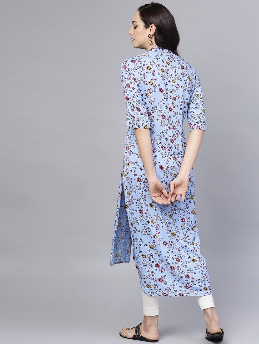 high low printed kurta - 15984587 - Zoom Image - 3