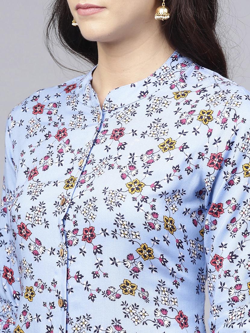 high low printed kurta - 15984587 - Zoom Image - 5