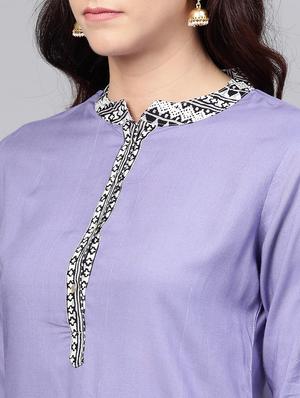 solid straight kurta - 15984591 - Standard Image - 4