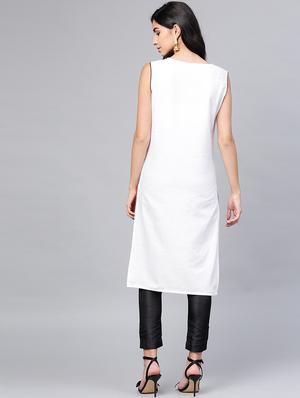 printed straight kurta - 15984592 - Standard Image - 3
