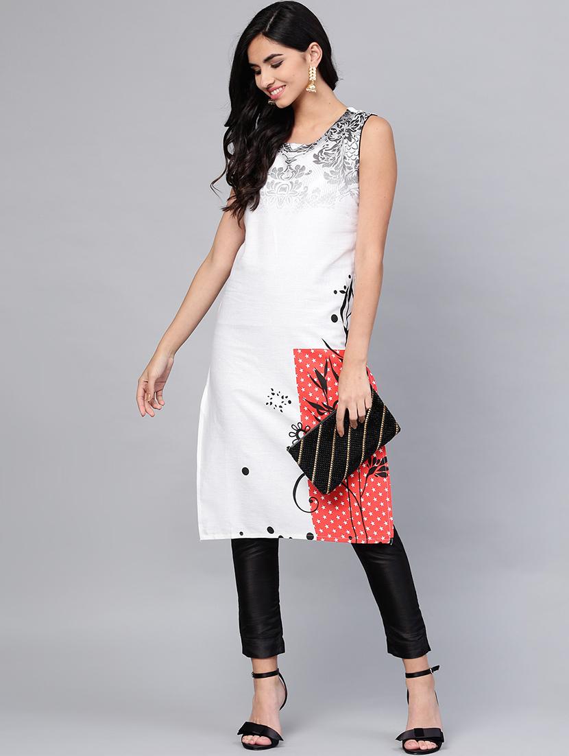 printed straight kurta - 15984592 - Zoom Image - 4