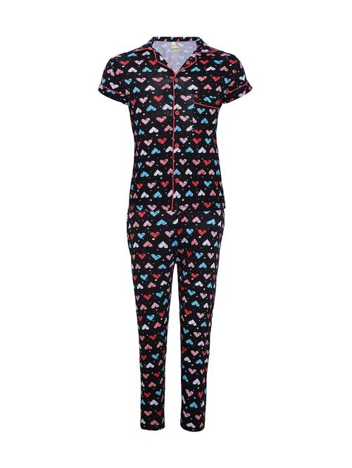 black cotton pyjama set - 15984907 - Standard Image - 1