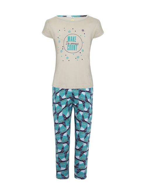 beige cotton pyjama set - 15984914 - Very Small Image - 1