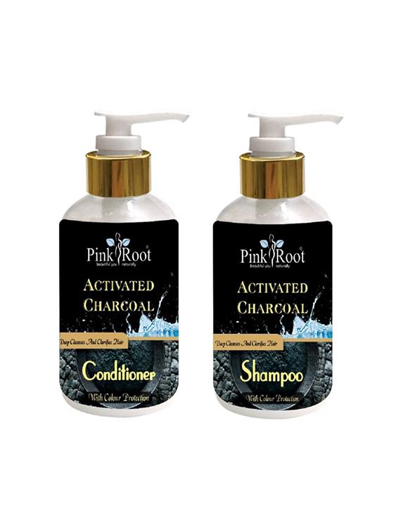 pink root activated charcoal conditioner and shampoo 200ml - 15985112 - Zoom Image - 1