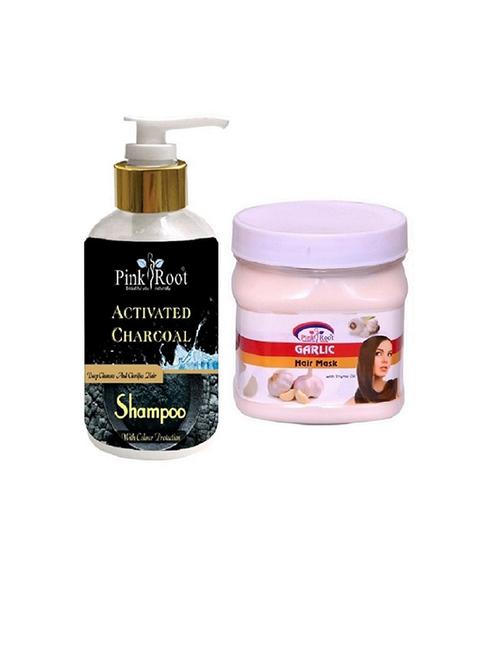 pink root garlic mask 500ml with activated charcoal shampoo - 15985286 - Standard Image - 1