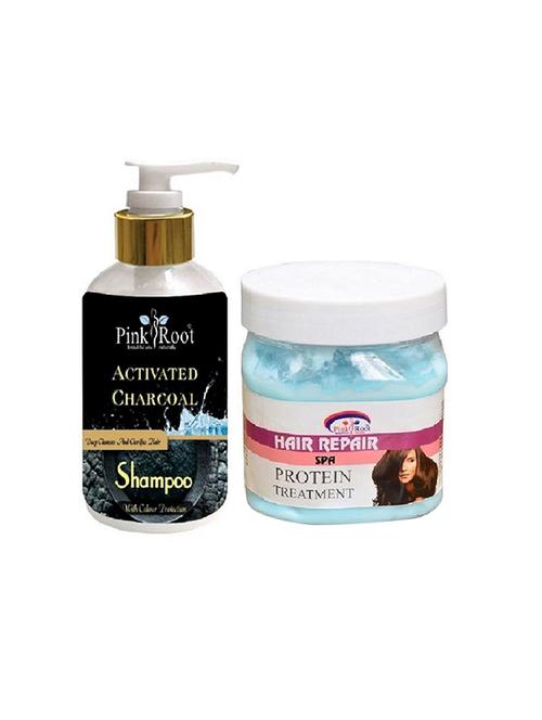 pink root hair spa cream 500ml with activated charcoal shampoo - 15985287 - Standard Image - 1