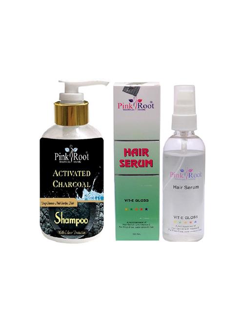 pink root hair serum with activated charcoal shampoo - 15985288 - Standard Image - 1