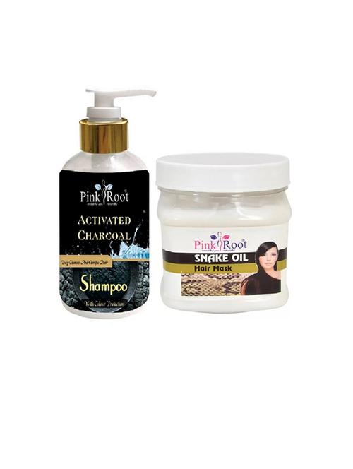 pink root hair snake oil mask with activated charcoal shampoo - 15985289 - Standard Image - 1