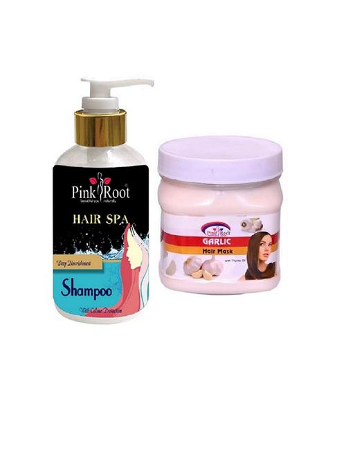 pink root garlic mask 500ml with hair spa shampoo - 15985298 - Standard Image - 1