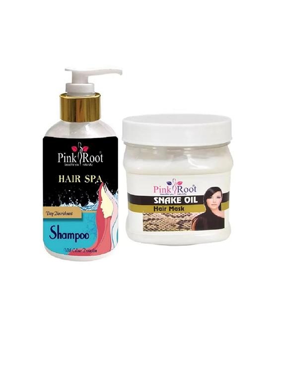 pink root hair snake oil mask with hair spa shampoo - 15985301 - Zoom Image - 1