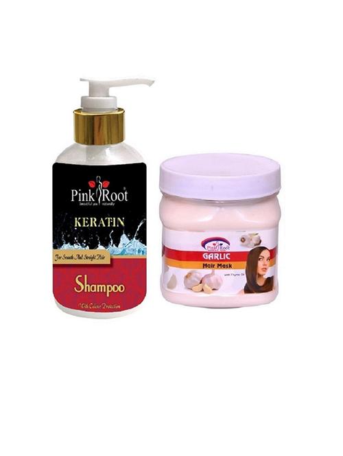 pink root garlic mask 500ml with kertain shampoo - 15985302 - Standard Image - 1