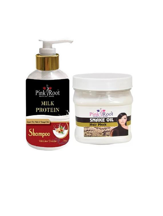 pink root hair snake oil mask with milk protein shampoo - 15985309 - Zoom Image - 1