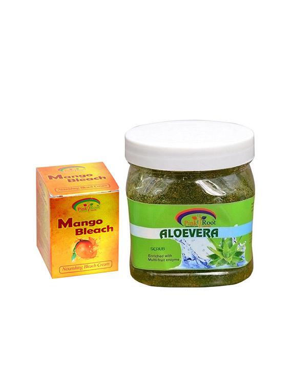 pink root aloevera gel scrub with mango bleach 50gm - 15985486 - Zoom Image - 1