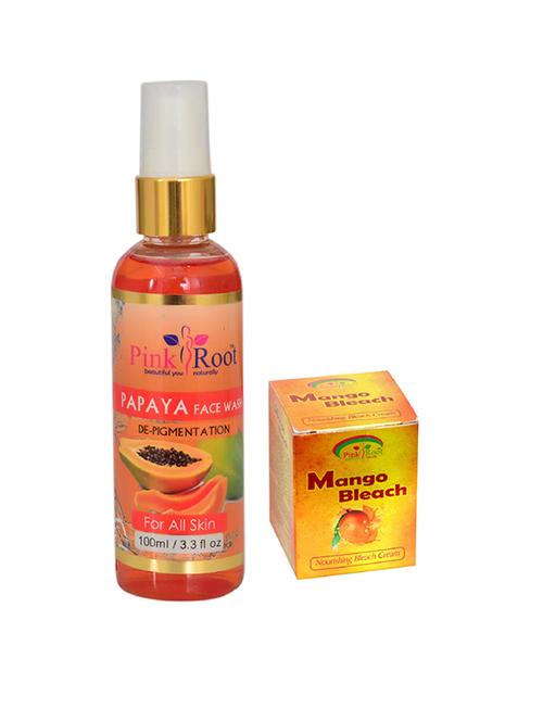 pink root papaya face wash 100ml with mango bleach 50gm - 15985542 - Standard Image - 1