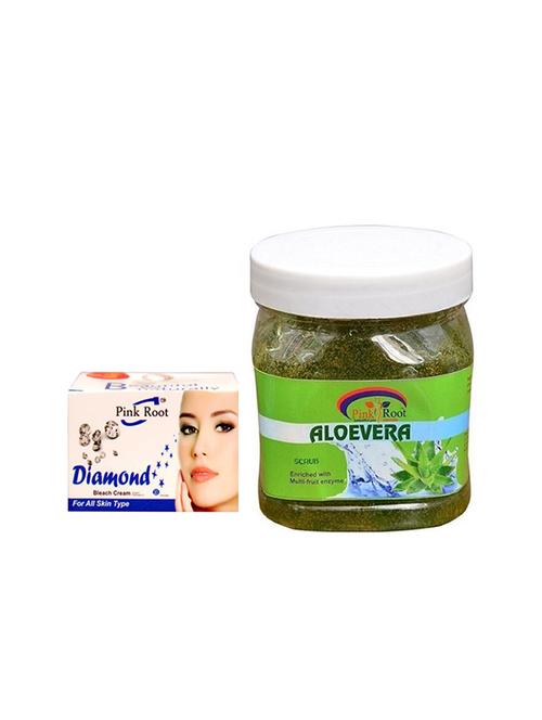 pink root aloevera gel scrub with diamond bleach - 15985562 - Standard Image - 1