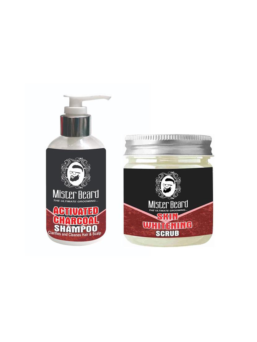 mister beard charcoal shampoo with skin whitening scrub - 15985805 - Zoom Image - 1