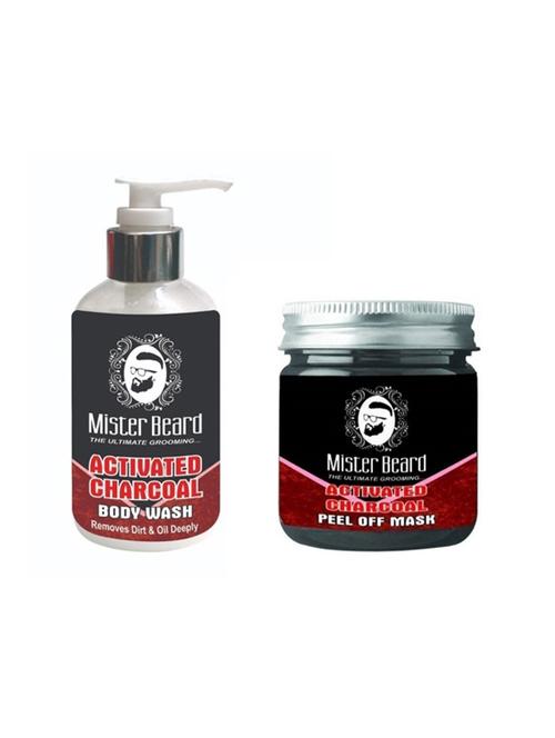 mister beard charcoal body wash with charcoal peel of mask - 15986017 - Standard Image - 1